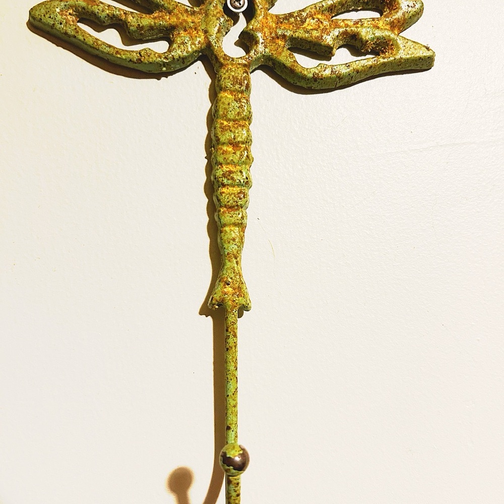 Green Dragonfly Wall Hook